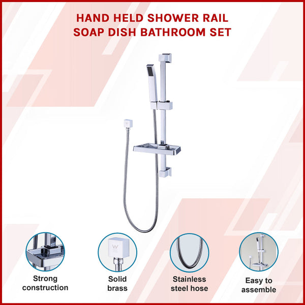 Hand Held Shower Rail Soap Dish Bathroom Set Other Bathroom Accessories