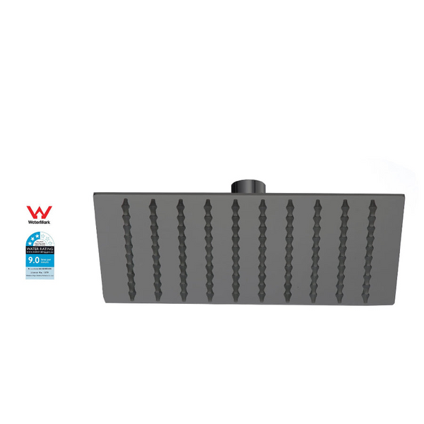 200Mm Shower Head Square 304Ss Electroplated Matte Black Finish Shower Heads & Combos