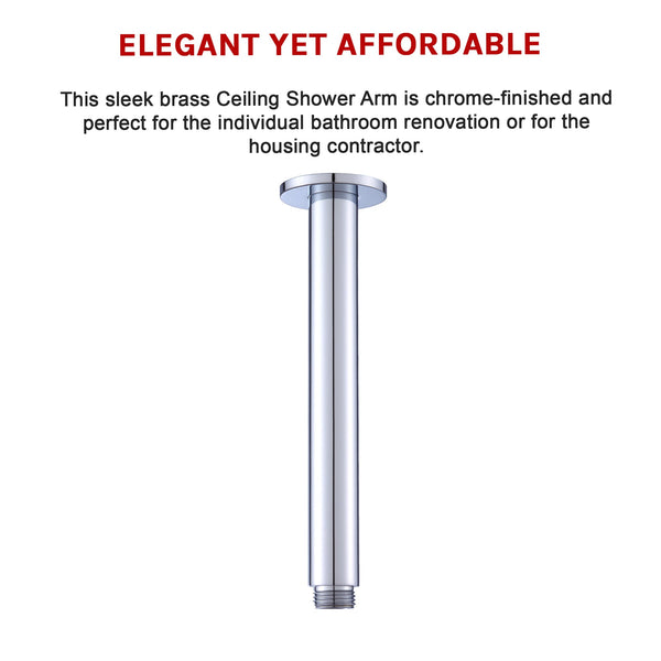 Shower Head Arm Wall Connector Round Bathroom Rainforest Showerhead Shower Heads & Combos