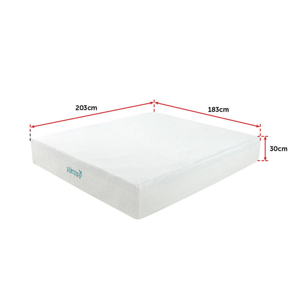 King Mattress 30Cm Memory Foam Green Tea Infused Certipur Mattresses