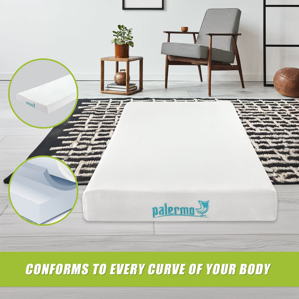 Palermo Single Mattress Memory Foam Green Tea Infused Certipur Mattresses