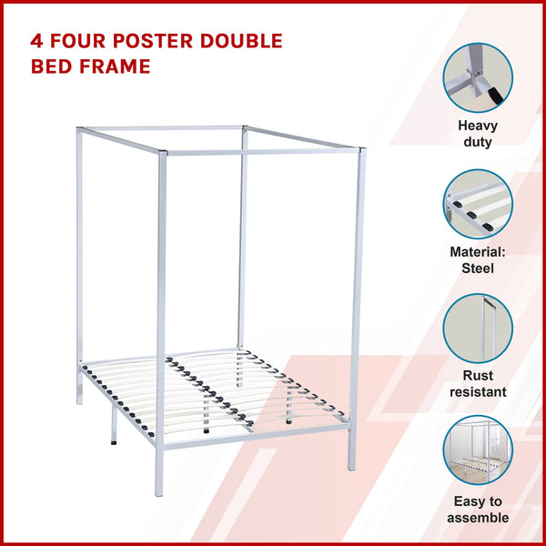 4 Four Poster Double Bed Frame Double Bed Frames