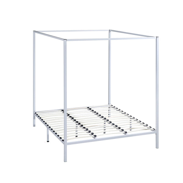 Four Poster King Bed Frame Cream Metal For Mattress King Bed Frames