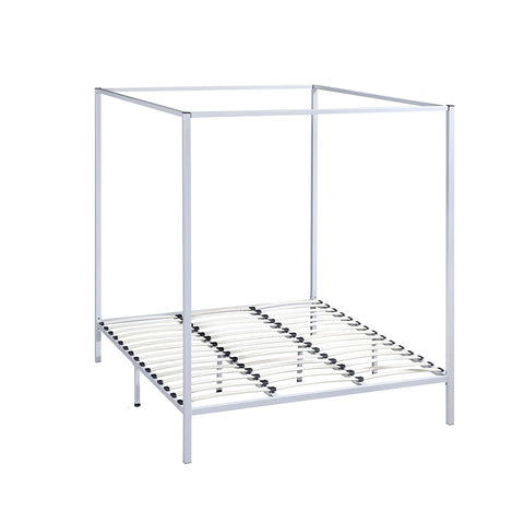 Four Poster King Bed Frame Cream Metal For Mattress King Bed Frames