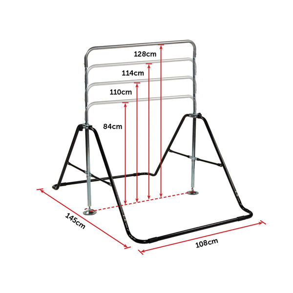 Kids Gymnastics Bars Training Horizontal Monkey Kip Black Balance Beams