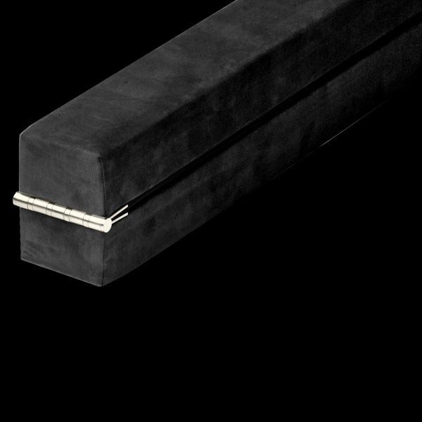 2.2M Gymnastics Folding Balance Beam Black Synthetic Suede Balance Beams