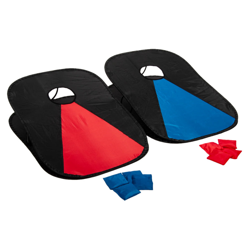 Collapsible Corn Hole Boards With 8 Cornhole Bean Bags Carry Case Lawn Games