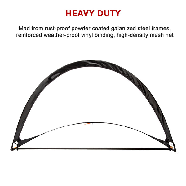 Pair Of Soccer Football Goals 180Cm Pop Up Portable Quick Set Soccer Goals