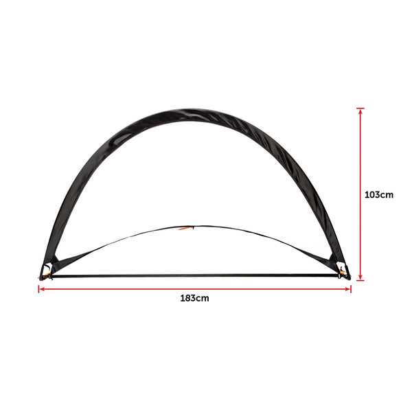 Pair Of Soccer Football Goals 180Cm Pop Up Portable Quick Set Soccer Goals