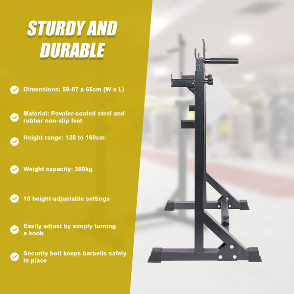 Commercial Squat Rack Adjustable Pair Fitness Exercise Weight Lifting Gym Barbell Stand Barbells & Attachments