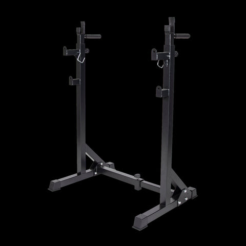 Commercial Squat Rack Adjustable Pair Fitness Exercise Weight Lifting Gym Barbell Stand Barbells & Attachments