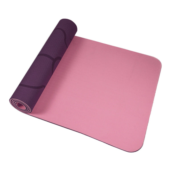 8Mm Tpe Yoga Mat Exercise Fitness Gym Pilates Non Slip Dual Layer Exercise Mats