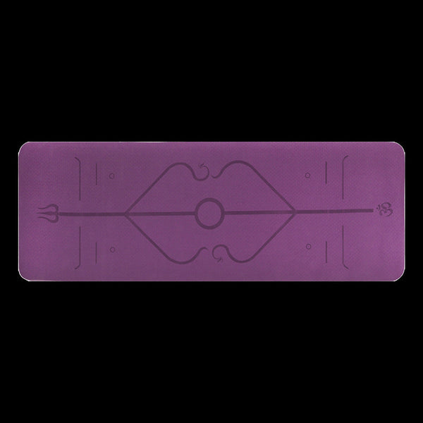 8Mm Tpe Yoga Mat Exercise Fitness Gym Pilates Non Slip Dual Layer Exercise Mats