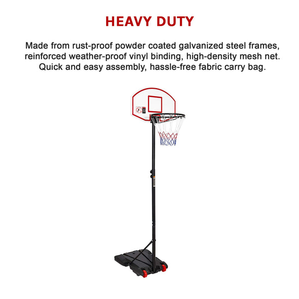 Basketball Ring Hoop Height Adjustable Portable Set Basketballs