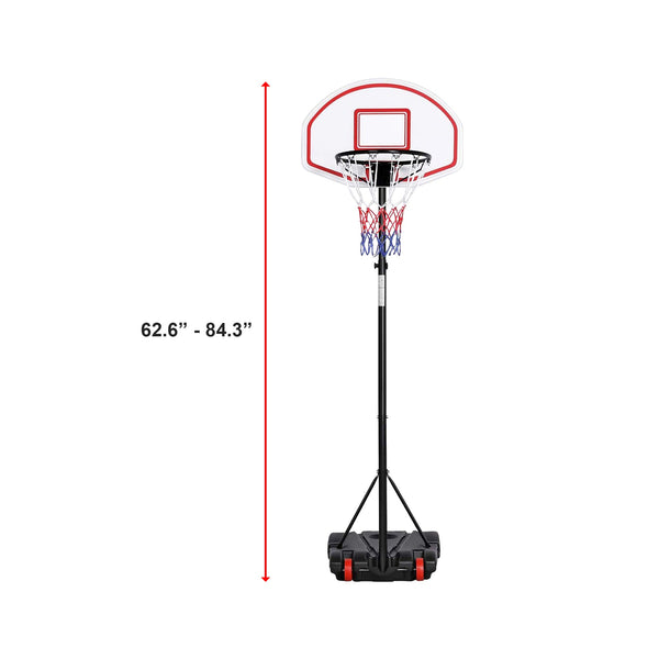 Basketball Ring Hoop Height Adjustable Portable Set Basketballs