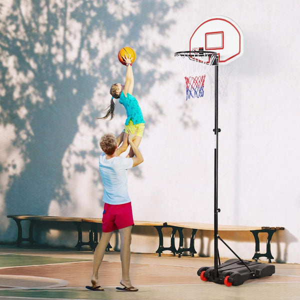 Basketball Ring Hoop Height Adjustable Portable Set Basketballs