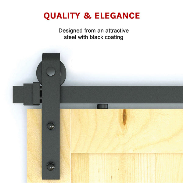 1.8M Sliding Barn Door Hardware Heavy Duty Sturdy Kit Sliding Door Hardware