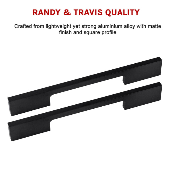 5 X 128Mm Kitchen Handle Cabinet Cupboard Door Drawer Handles Square Black Furniture Pulls Cabinets & Cupboards
