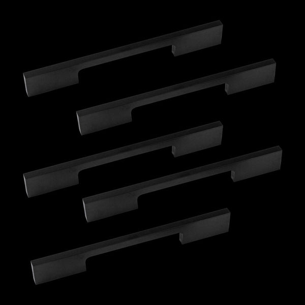 5 X 128Mm Kitchen Handle Cabinet Cupboard Door Drawer Handles Square Black Furniture Pulls Cabinets & Cupboards