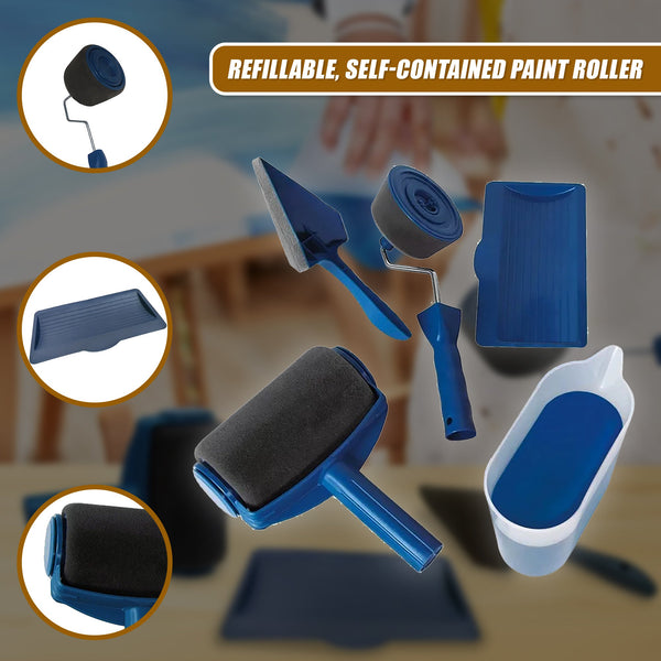 Paint Painting Set Self Contained Drip Splatter Roller Paint Rollers