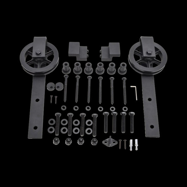 2M Big Spoke Wheel Sliding Barn Door Hardware Barn Doors