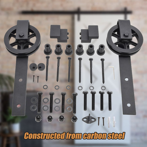 2M Big Spoke Wheel Sliding Barn Door Hardware Barn Doors