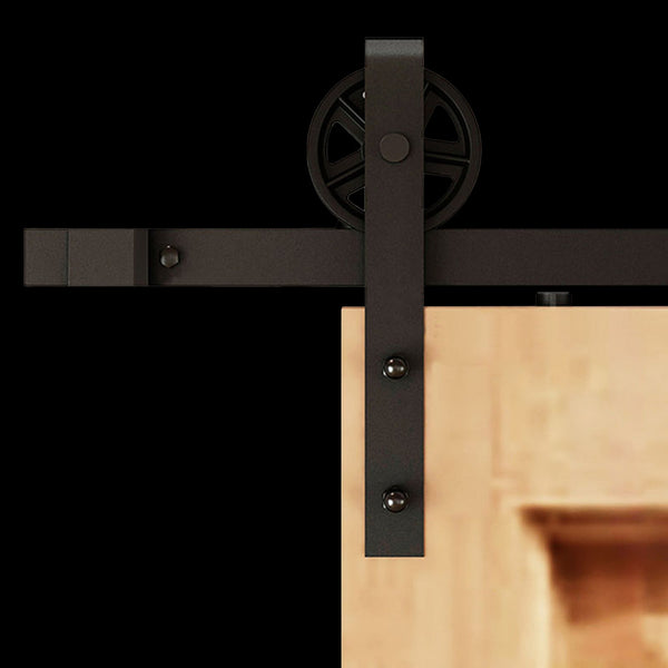 2M Big Spoke Wheel Sliding Barn Door Hardware Barn Doors