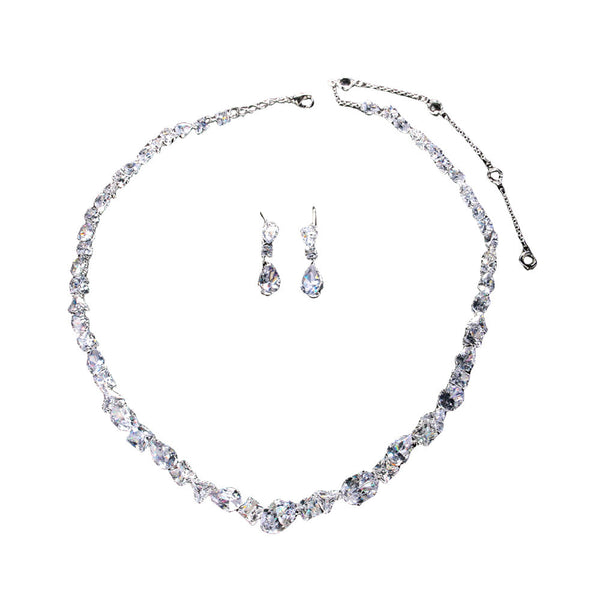 Simple Necklace Earring Set Bride's Wedding Jewelry Fashionable And Versatile Accessories Earrings