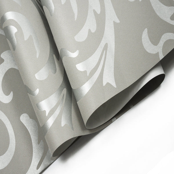 Wallpaper Silver Flower Pattern Non Woven Paper Roll Wallpaper Rolls & Sheets