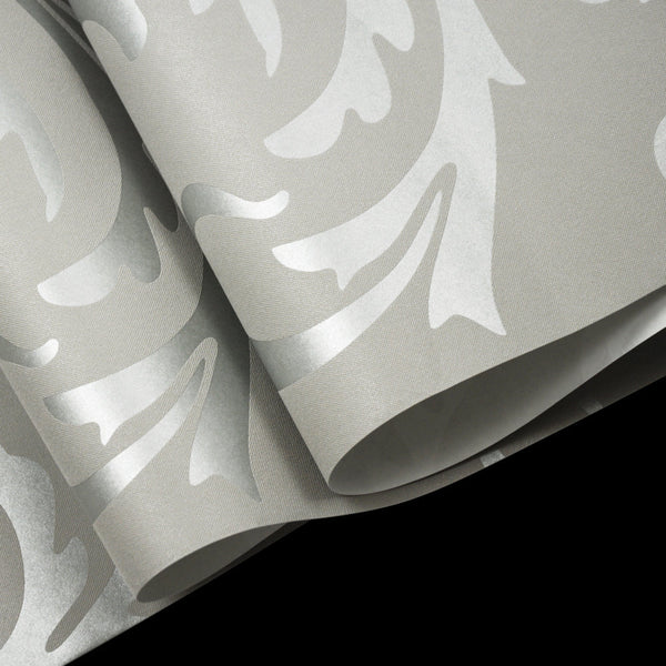 Wallpaper Silver Flower Pattern Non Woven Paper Roll Wallpaper Rolls & Sheets