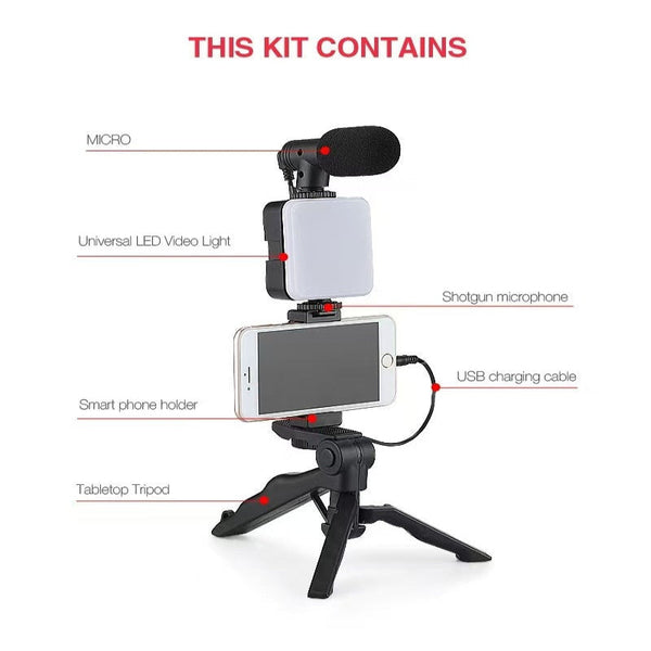 Desktop Beauty Leg Pocket Fill Light With Microphone Set Single Reflex Conference Lamp Handheld Photography Selfie Lights
