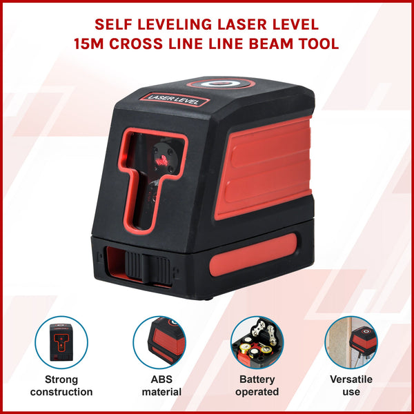 Self Leveling Laser 15M Cross Line Beam Tool Levels