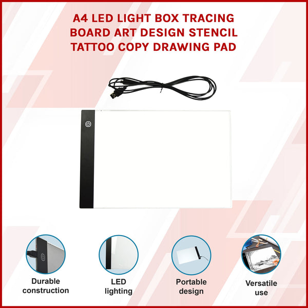 A4 Led Light Box Tracing Board Art Design Stencil Tattoo Copy Drawing Pad Drawing Boards & Tables