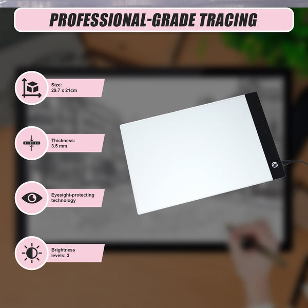 A4 Led Light Box Tracing Board Art Design Stencil Tattoo Copy Drawing Pad Drawing Boards & Tables
