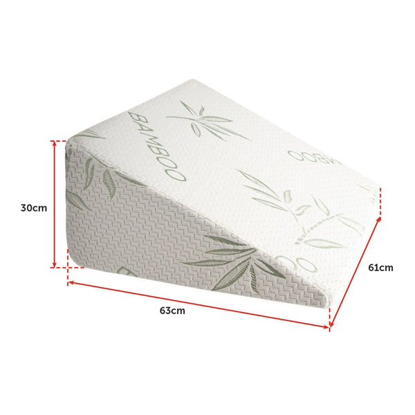 Cool Gel Memory Foam Bed Wedge Pillow Cushion Neck Back Support Sleep With Cover Wedges & Bed Positioners