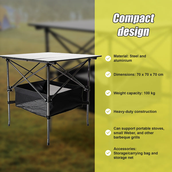 Folding Collapsible Camping Table Caravan Rv Heavy Duty Steel & Aluminium Camping Tables