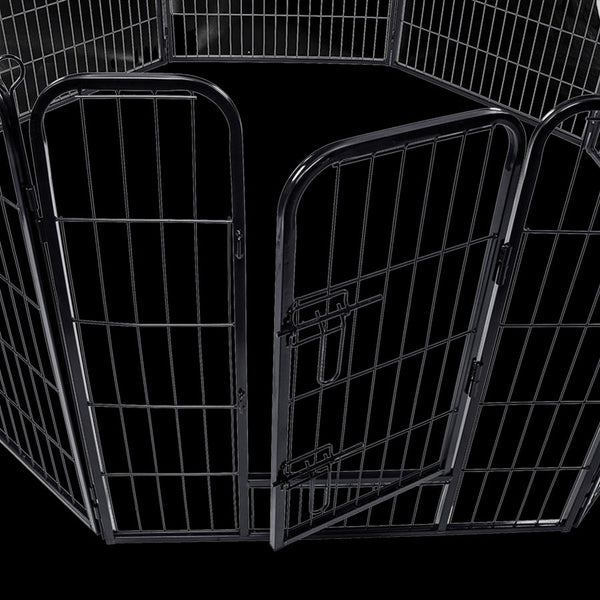 8 Panel Heavy Duty Pet Dog Playpen Puppy Exercise Fence Enclosure Cage Fences & Pens