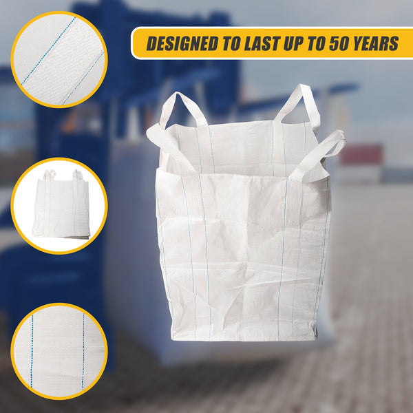 4 X 1 Tonne Fibc Polypropylene Uv Rated Builder / Bulk Landscape Bags Storage Bags