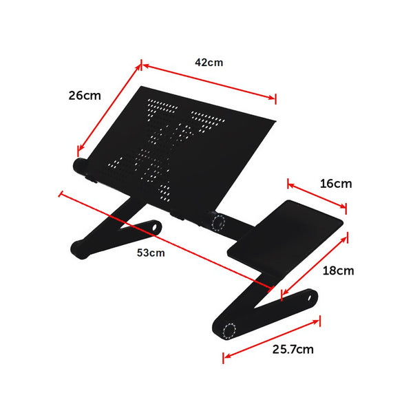 Aluminium Alloy Folding Laptop Computer Stand Desk Table Tray On Bed Mouse Stands Holders & Car Mounts