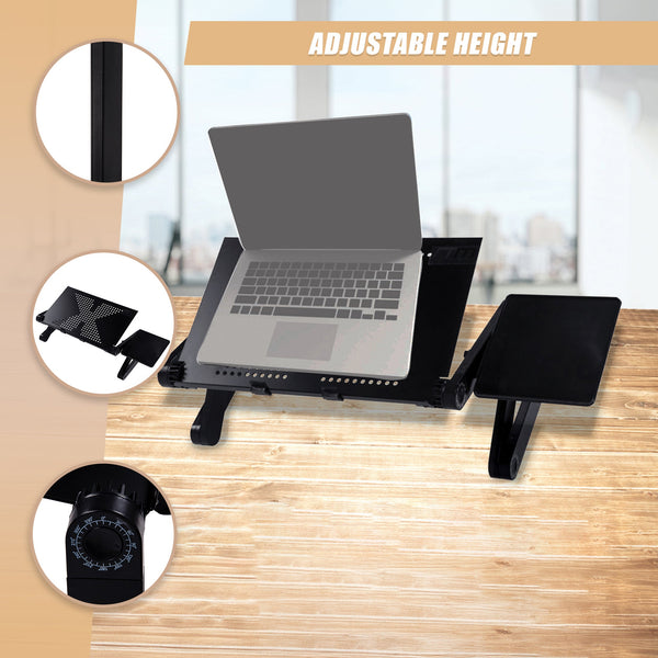 Aluminium Alloy Folding Laptop Computer Stand Desk Table Tray On Bed Mouse Stands Holders & Car Mounts