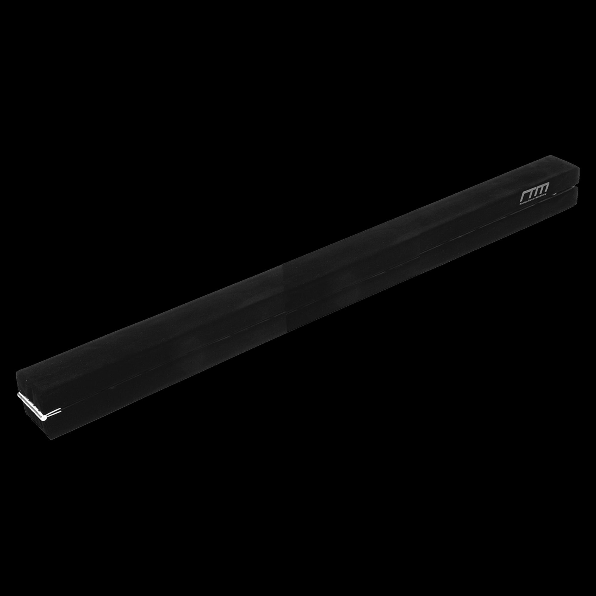 2.4M (8Ft) Gymnastics Folding Balance Beam Black Synthetic Suede Balance Beams