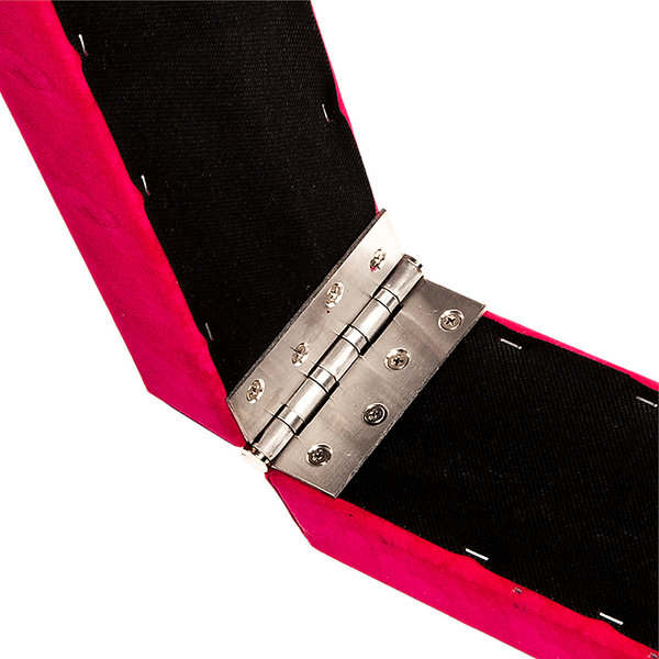 2.4M (8Ft) Gymnastics Folding Balance Beam Pink Synthetic Suede Balance Beams