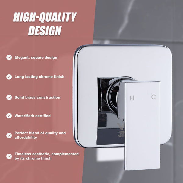 Shower Bath Mixer Tap Bathroom Chrome Shower Taps & Thermostats