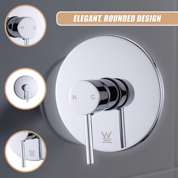 Shower Bath Mixer Tap Bathroom Chrome Shower Taps & Thermostats