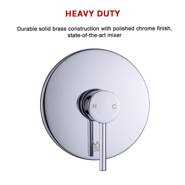 Shower Bath Mixer Tap Bathroom Chrome Shower Taps & Thermostats