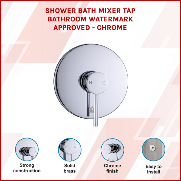 Shower Bath Mixer Tap Bathroom Chrome Shower Taps & Thermostats