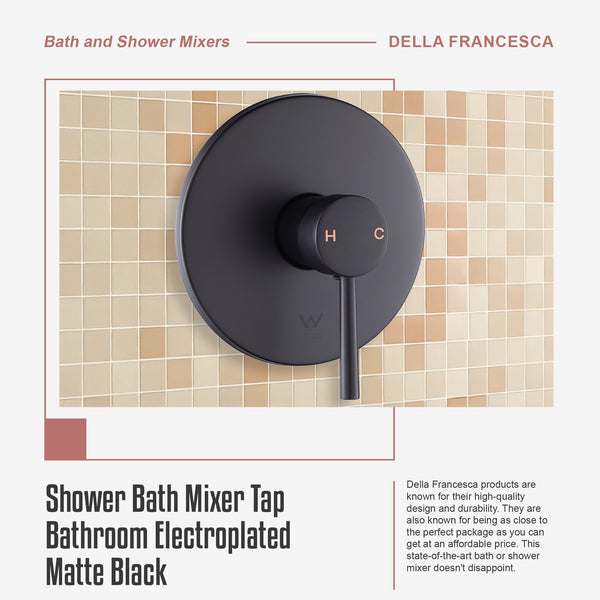 Shower Bath Mixer Tap Bathroom Electroplated Matte Black Shower Taps & Thermostats