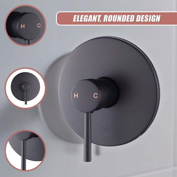 Shower Bath Mixer Tap Bathroom Electroplated Matte Black Shower Taps & Thermostats