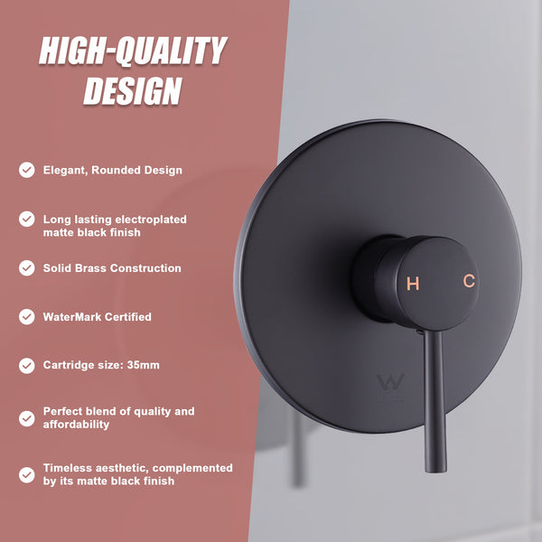 Shower Bath Mixer Tap Bathroom Electroplated Matte Black Shower Taps & Thermostats