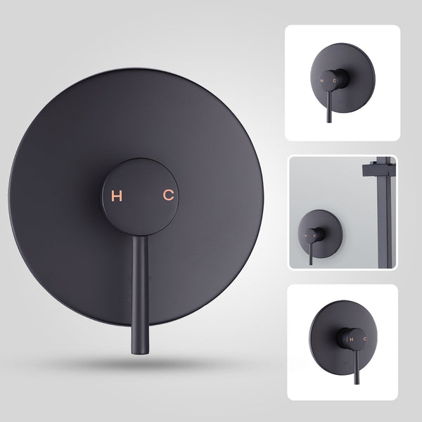 Shower Bath Mixer Tap Bathroom Electroplated Matte Black Shower Taps & Thermostats